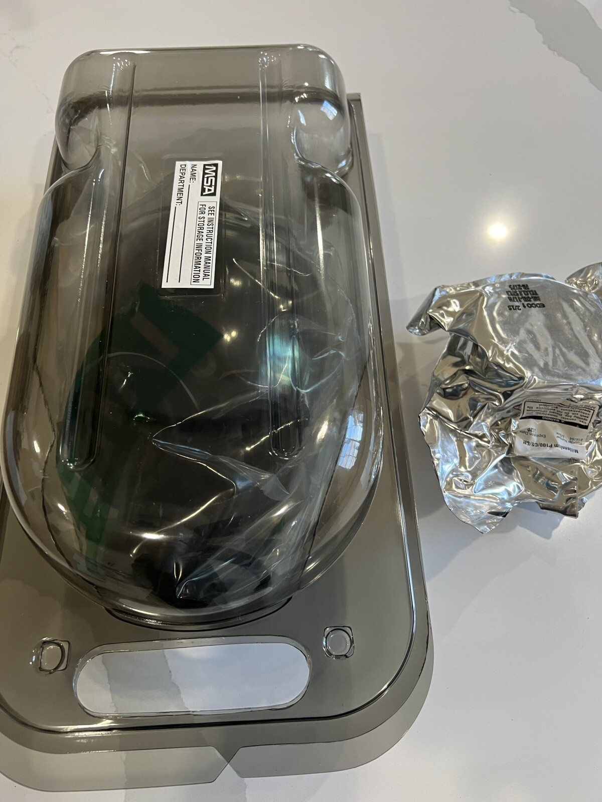 New MSA Millennium CBRN/NBC Gas Mask Clear Lens Outsert w/ Filter Medium