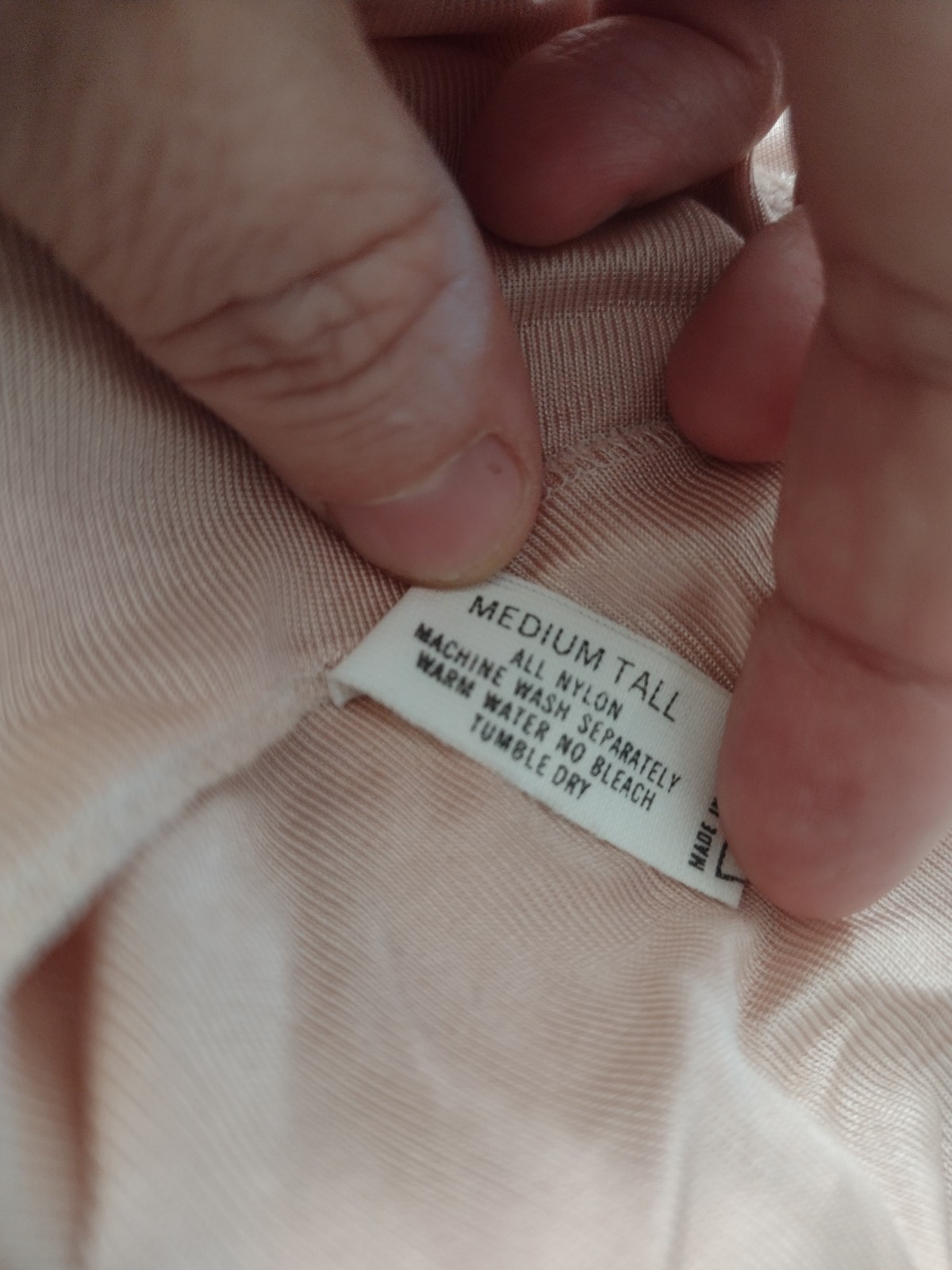 '60s / 70s Vintage Slip Blush Nylon Ecru Lace Shadow Line Sz M USA Made