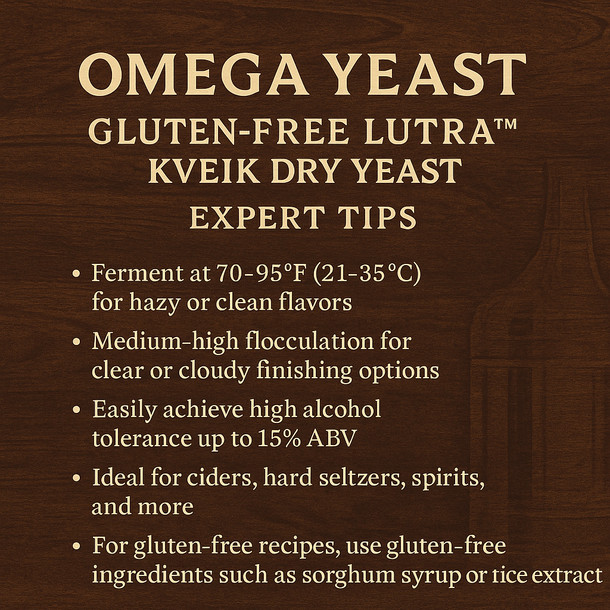 Omega Yeast Labs Omega Yeast Labs Gluten-Free Lutra Kveik Dry Yeast