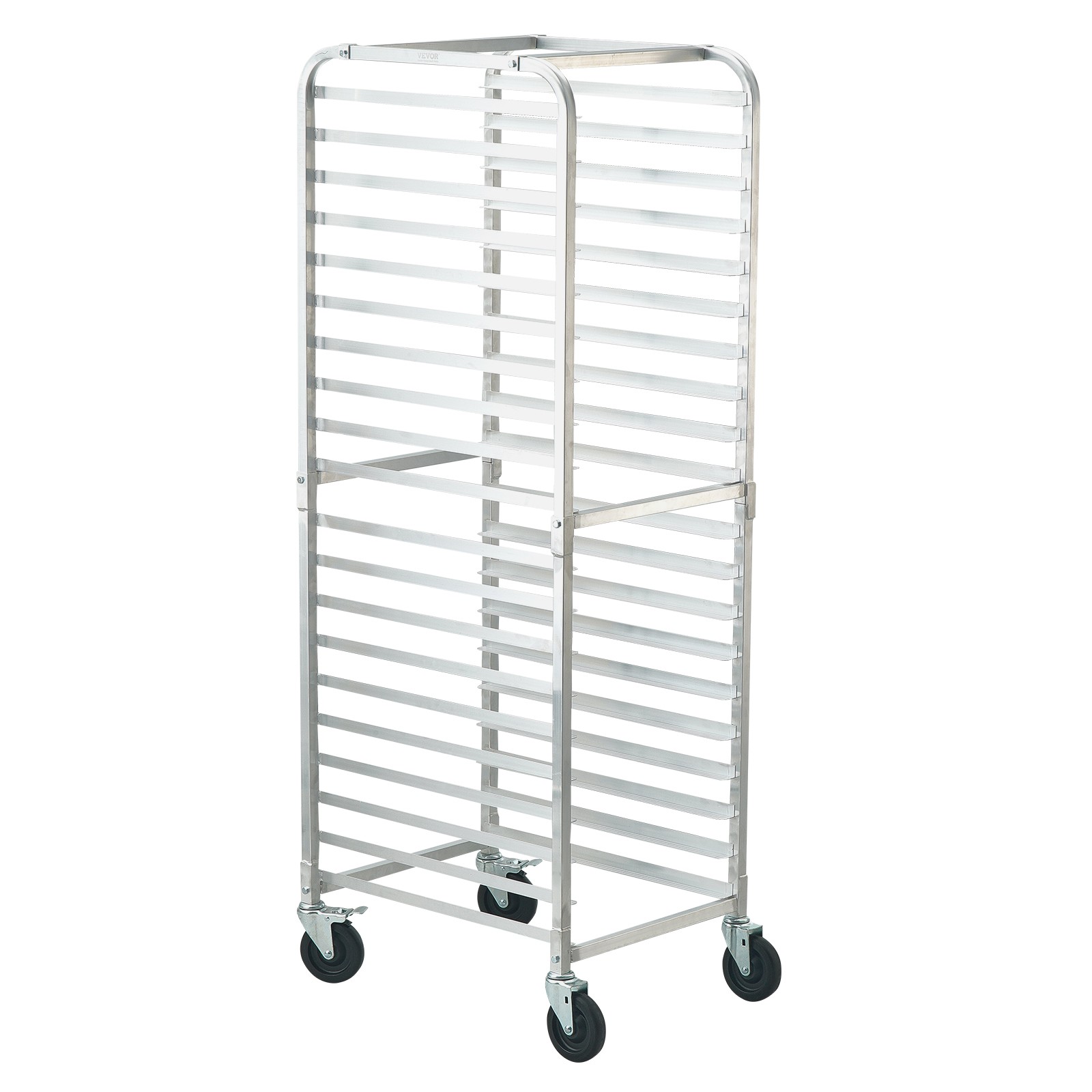 VEVOR 20 Sheet Commercial Bun Pan Rack Kitchen Aluminum Baking Racks Brake Wheel