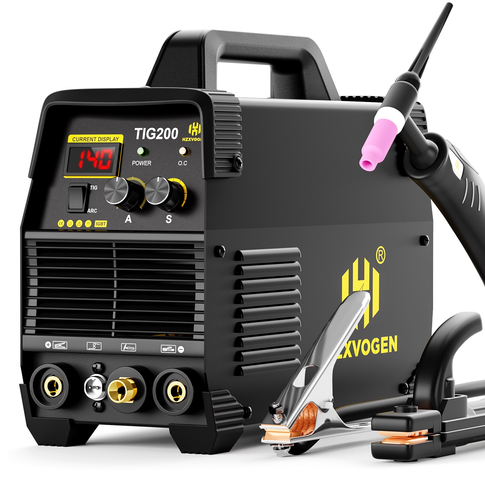 HZXVOGEN 200A TIG Welder, High-Frequency TIG/MMA 2-in-1 110/220V Welding Machine