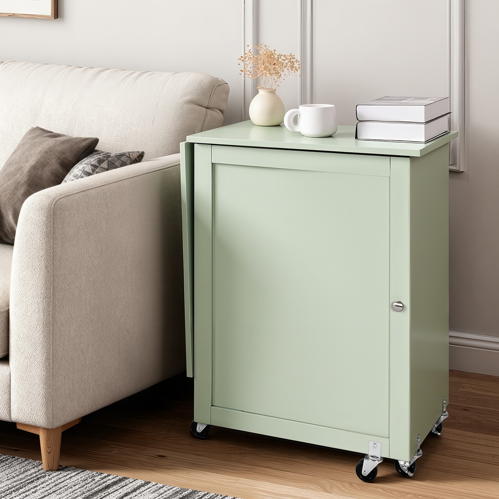 VEVOR Folding Sewing Table Multipurpose Sewing Machine Table Compact Light Green