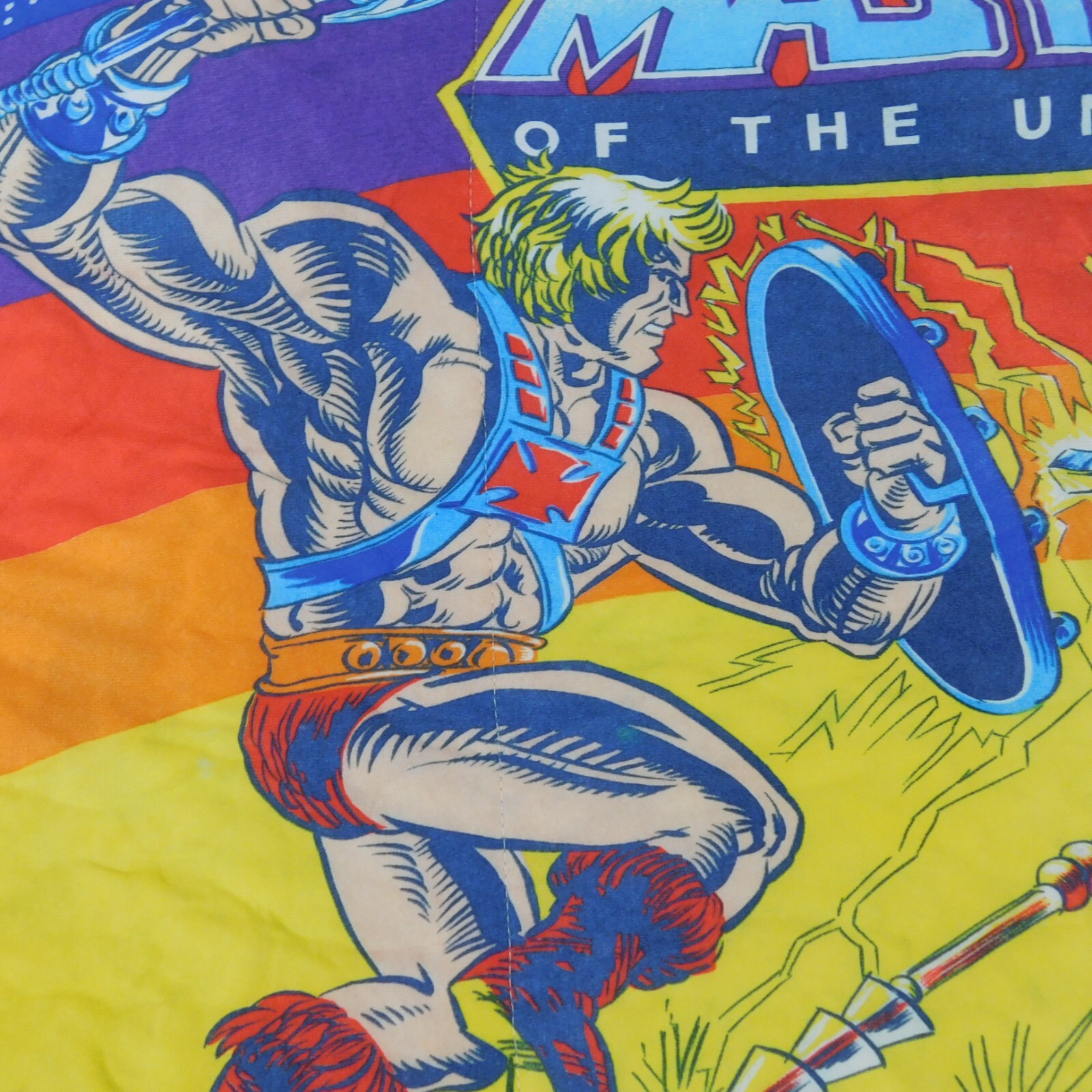 Vintage 80s Masters of the Universe He-Man Skeletor Sleeping Bag #8758