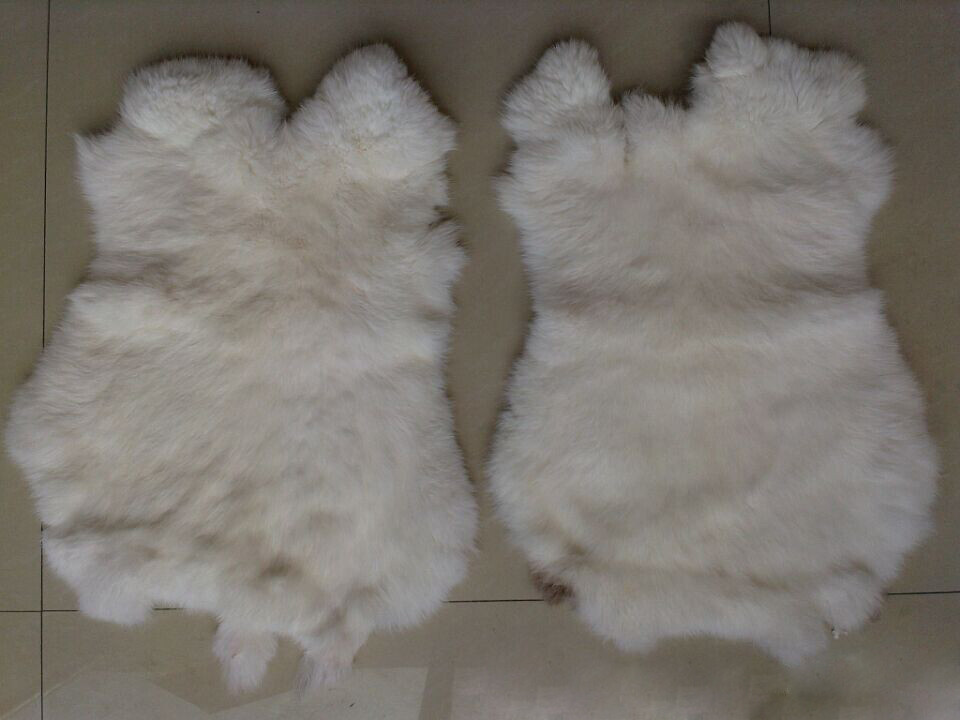 Real Rabbit Fur Real Fur Carpet Rug Throw Leather Pelt Cosy Suitable Craf 8-14''
