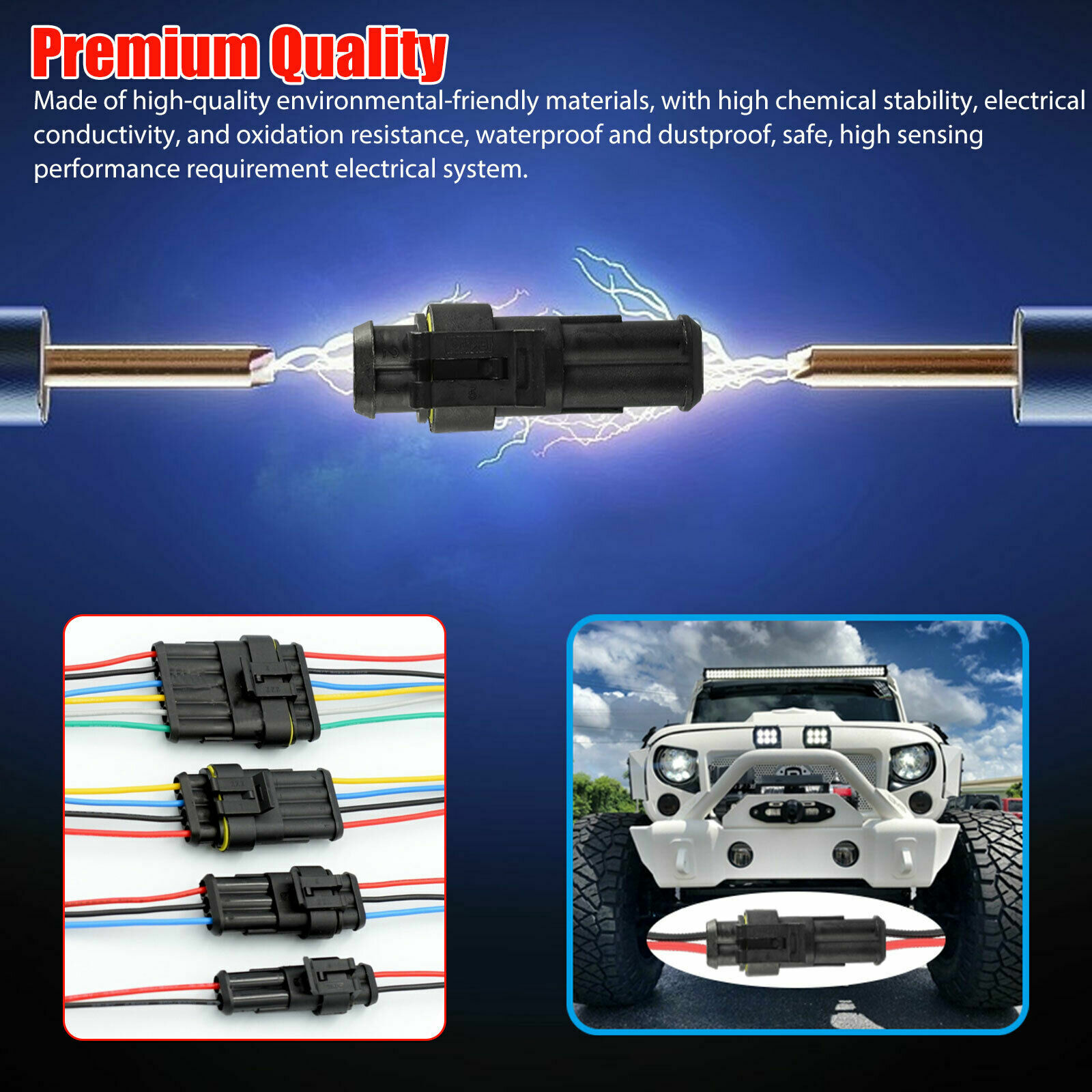 708Pcs 1-6 Pin Car Automotive Waterproof Electrical Wire Connector Plug Kit Set