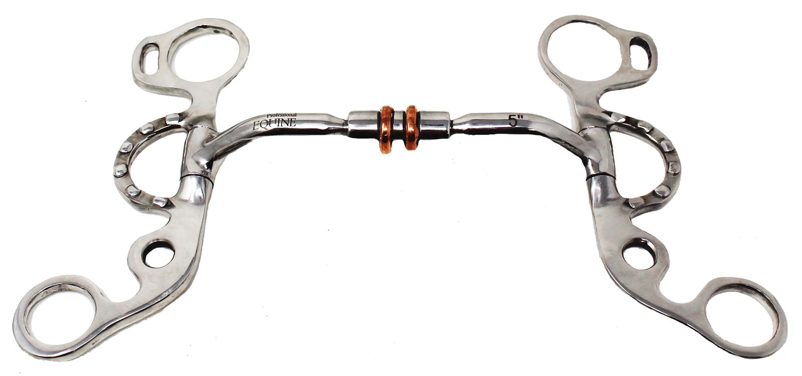 Argentine Jointed Copper Roller Mouth Short Shank Horse Snaffle Bit 35663C