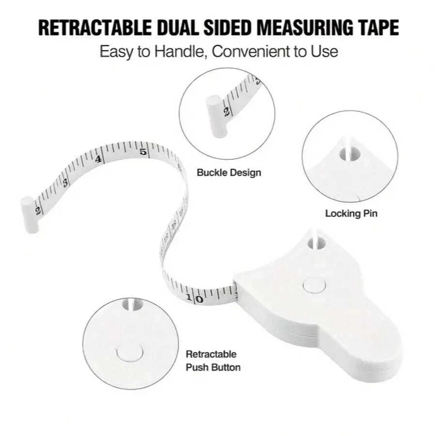 1pc Retractable Tape Automatic Precision Body Measuring for Body Waist Hip Bust