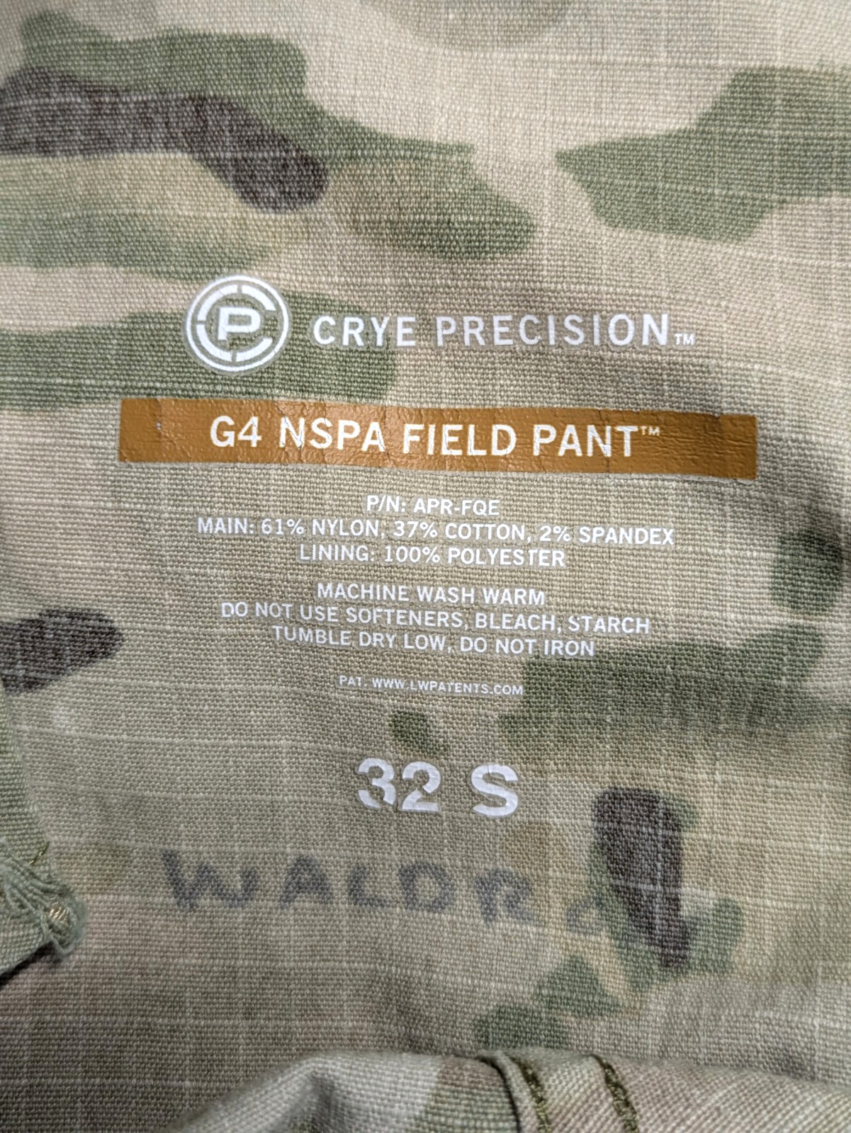 Crye Precision NSPA G4 Multicam Field Trousers Pants 32 Short - Royal Marines