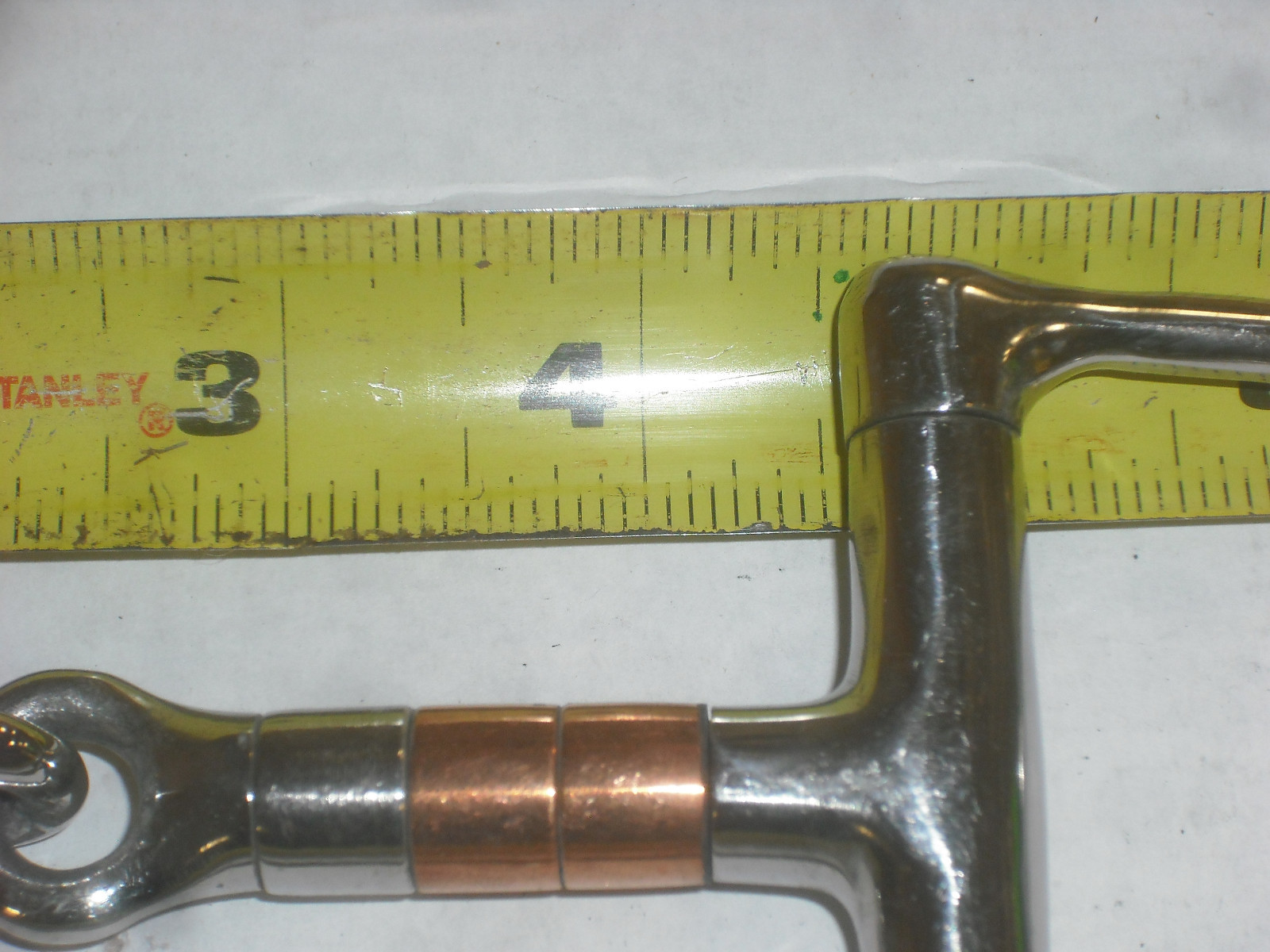 4-1/2" Stainless Steel Copper Rollers Mouth Dee Ring Snaffle Bit