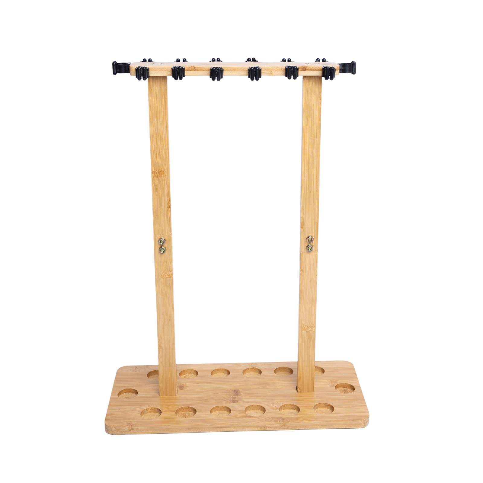Fishing Pole Rod Racks—Floor Stand Bamboo Round rods holder for 14 Fishing