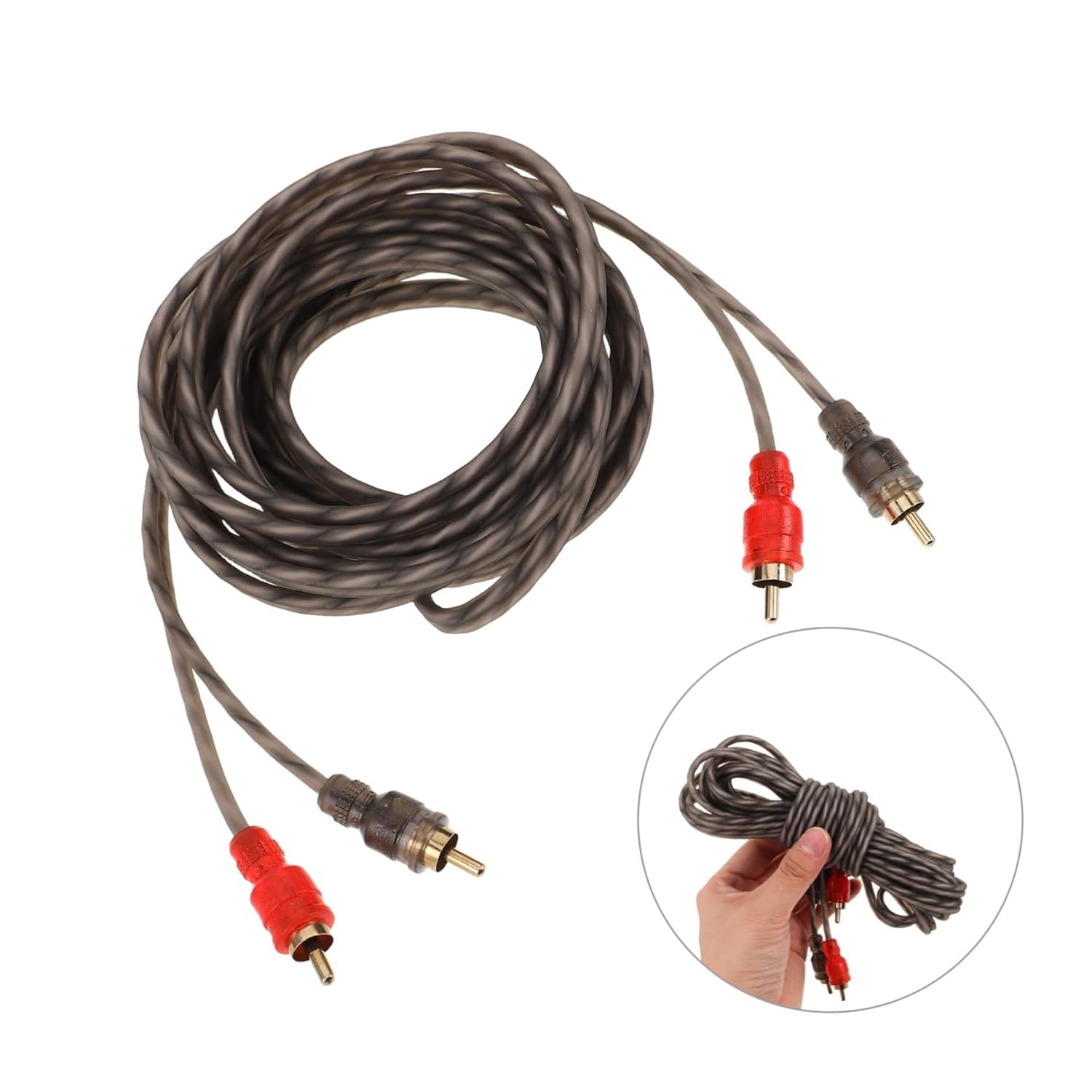 RCA Audio Cable Twisted Pair with Noise Reduction Interconnect Amp Wire Lot