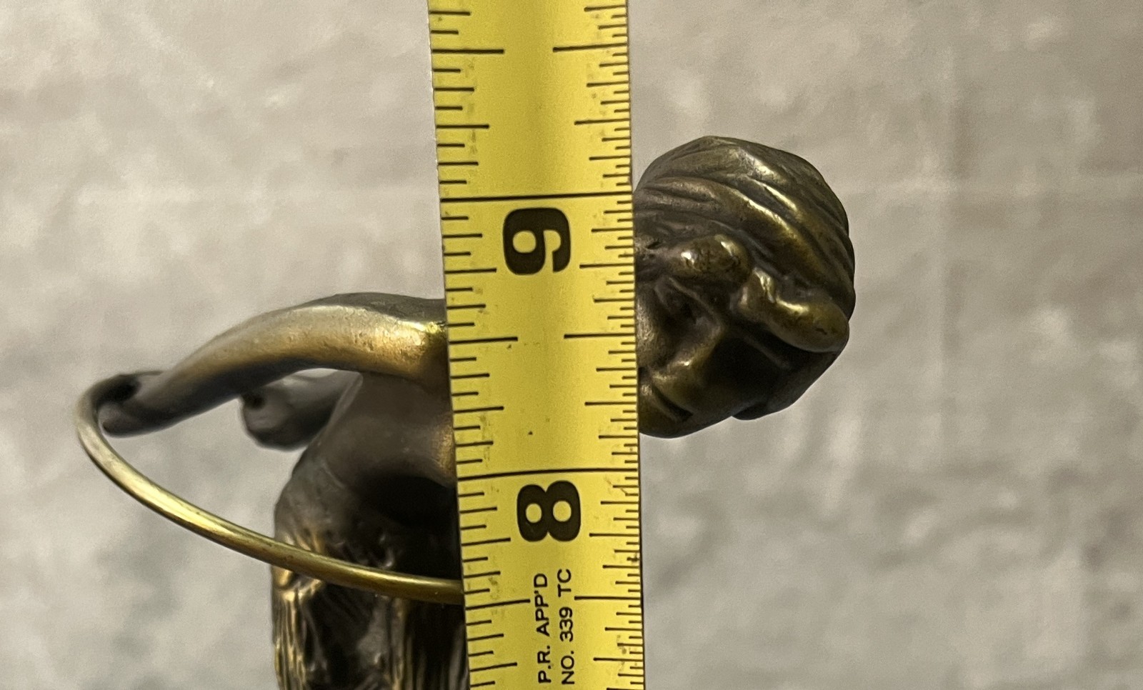 Art Deco Bronze Sculpture Statue Figurine - Hoop Girl Dancer - Marble Base