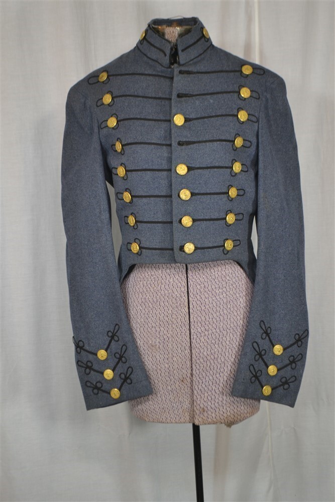 antique Civil War uniform jacket chest 34 Cadet blue wool 19thc original VMI