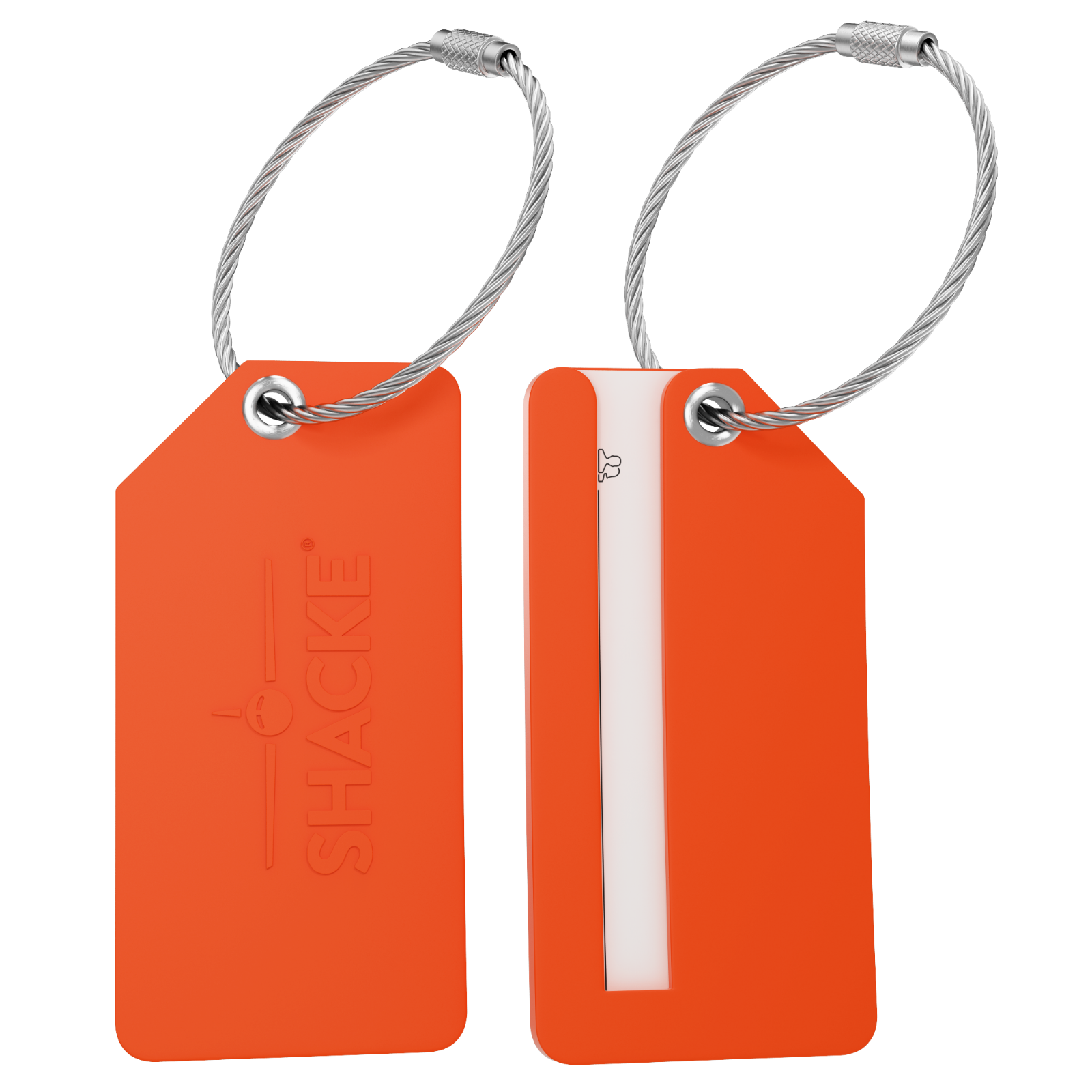 Shacke 4pack Small Luggage Tags - Fully Bendable Rubber Tags - Privacy Cover