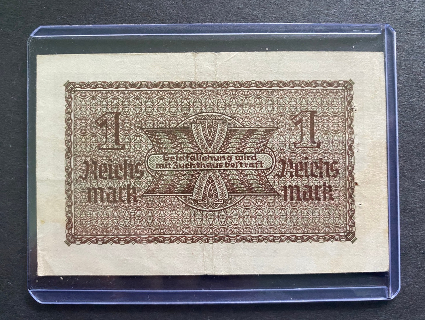 WWII Germany 1 Reichsmark 1940–1945 Reichskreditkassen Note Rare WWII Issue