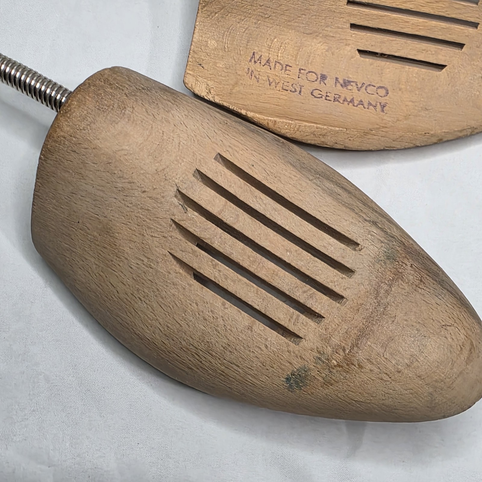 Nevco Shoe Trees Vintage West Germany Wooden Spring Stretchers Size 10-11