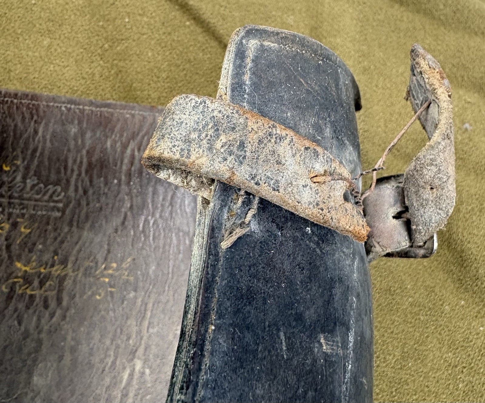 WWI Era Leather Riding Leggings Gaiters – Nettleton Syracuse NY Officer