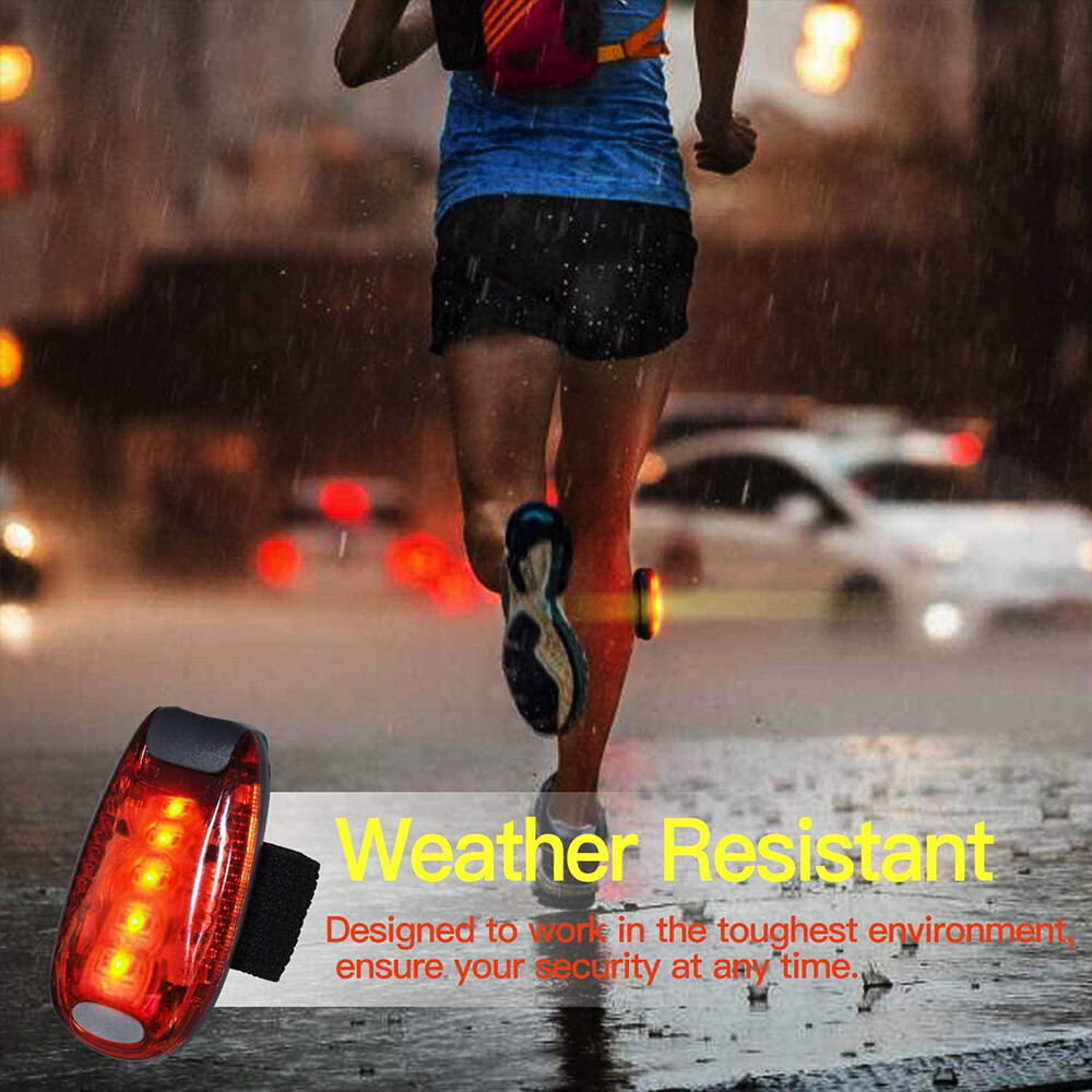 LED Night Safety Light Clip On Strobe Running Lights For Cycling Walking Warning