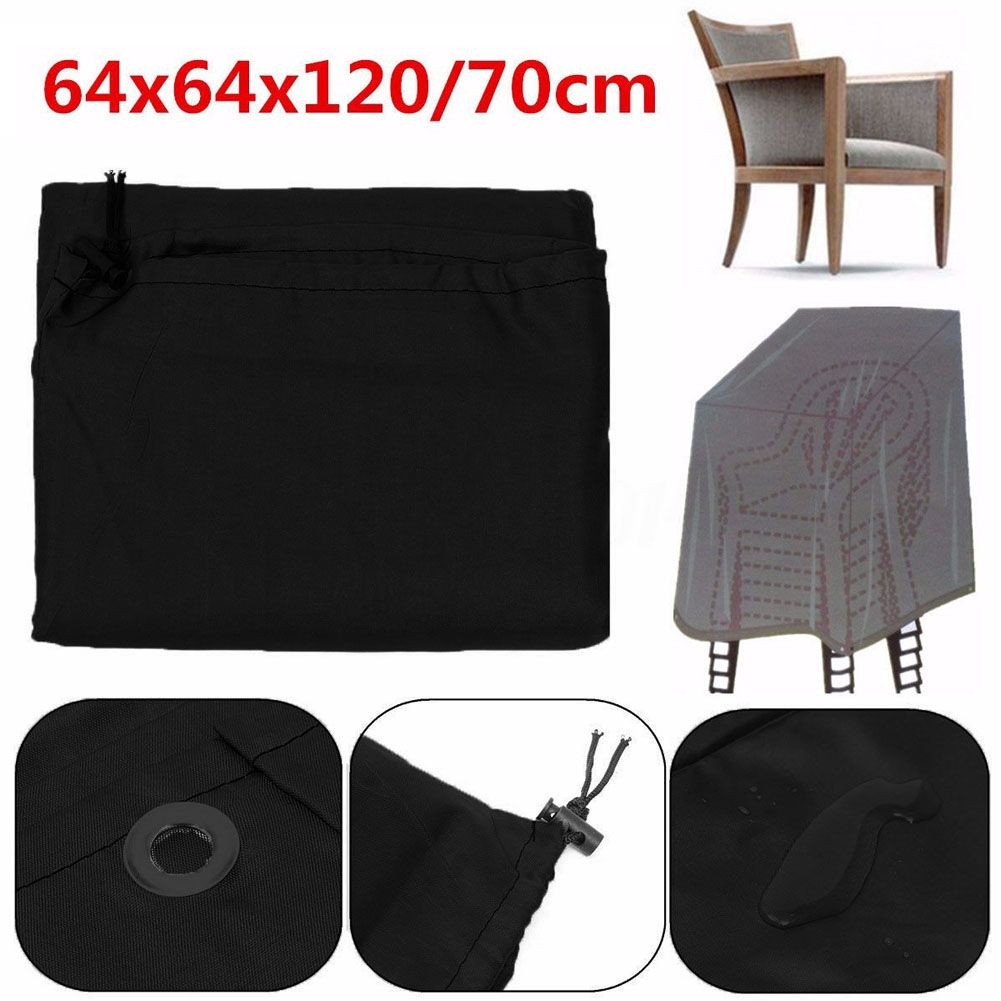 Waterproof Stacking Chair Cover Outdoor Garden Patio Furniture Dust Proof Cover