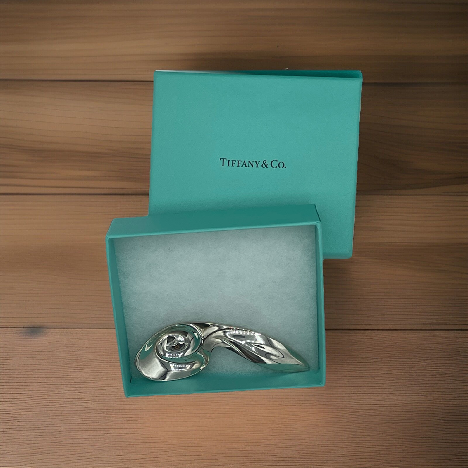 TIFFANY & CO STERLING ELSA PERETTI RABBIT EAR SPOON Box & Bag w/Tissue NICE!