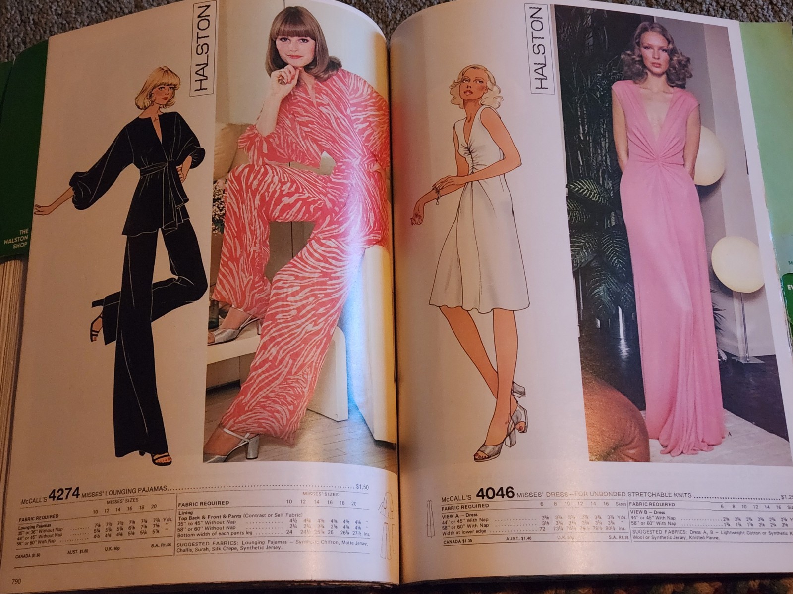 May 1975 McCall's HUGE Store Counter PATTERN CATALOG Halston Designs Marlo Style
