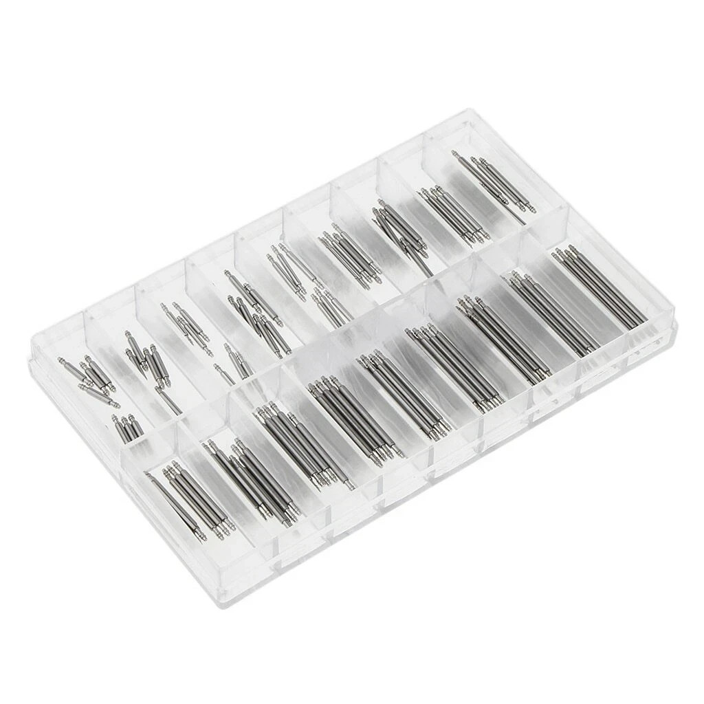 360pcs Watch PIN SPRING BARS Band Strap Link 8-25mm Repair Kit Stainless Steel