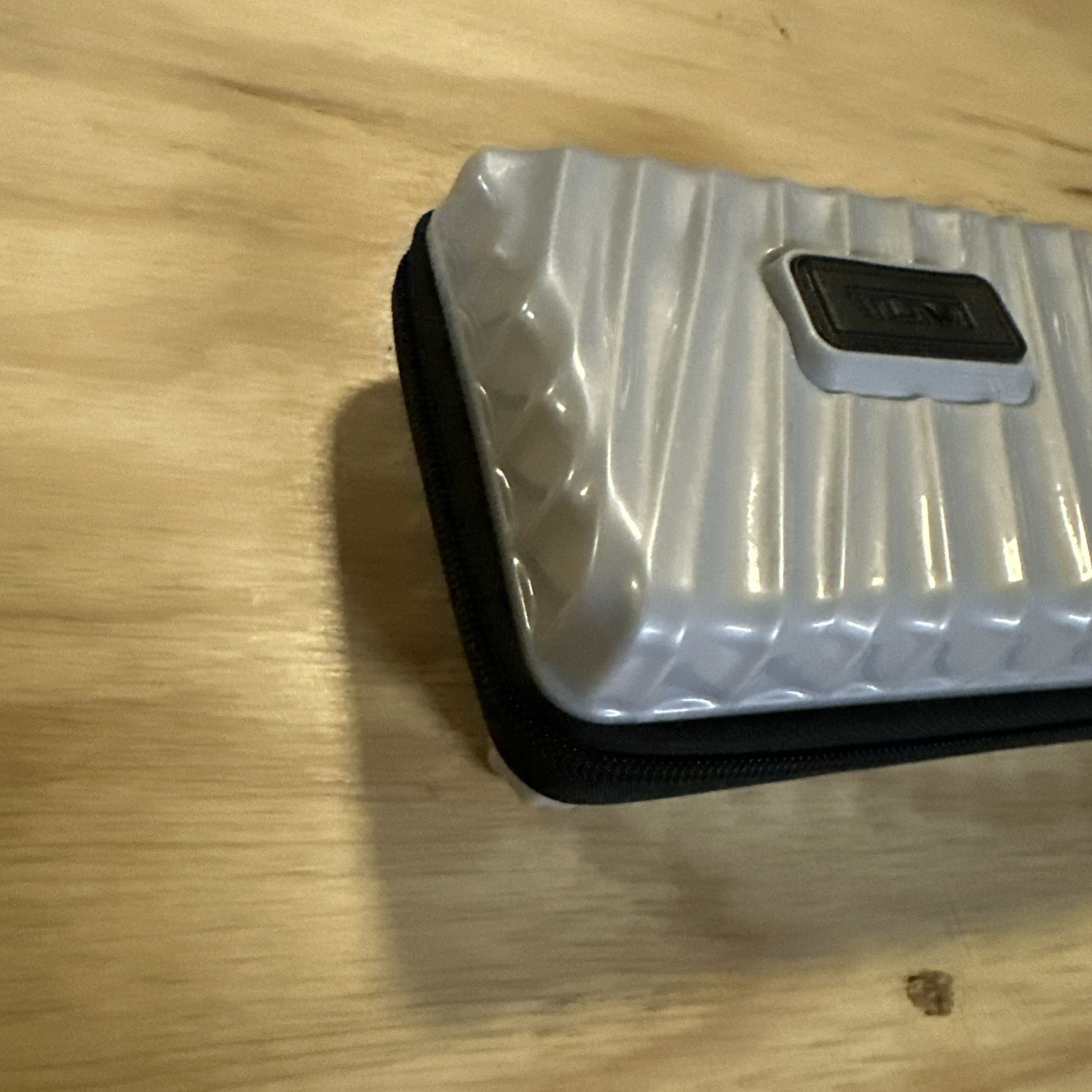 TUMI for Delta Grey, Logo Hard Shell Amenity Travel Case Only No Contents