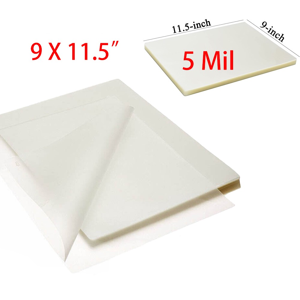 5Mil/3Mil Clear Thermal Laminating Pouches Letter 9"x11.5" Size Laminator Sheets