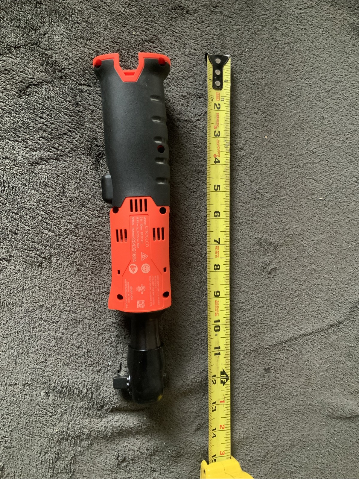 Snap On Ctr761co, 3/8” Dr Cordless Ratchet, Used Once, Orange, Works Fine…