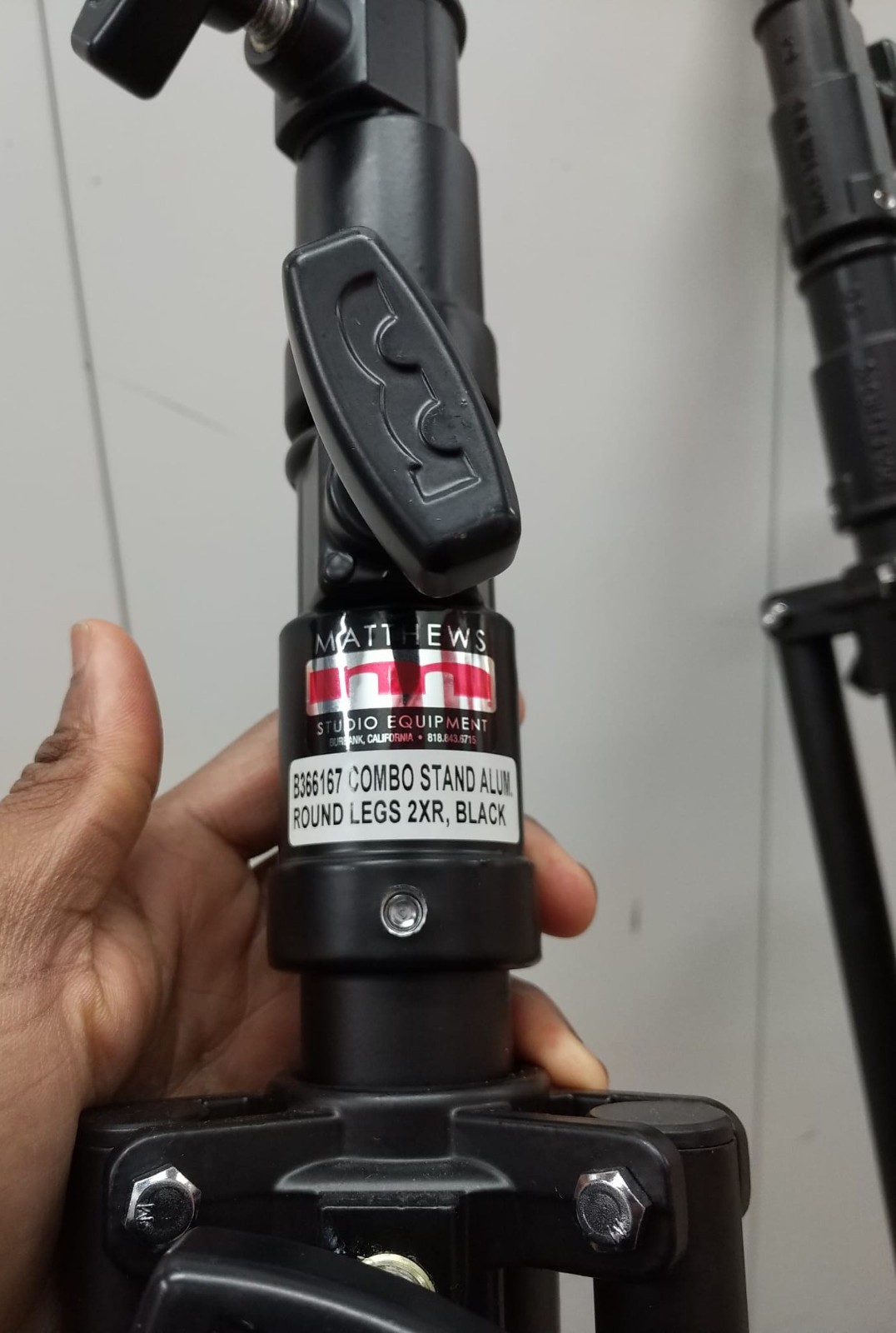 Pair of Matthews Combo Black Aluminum Stand