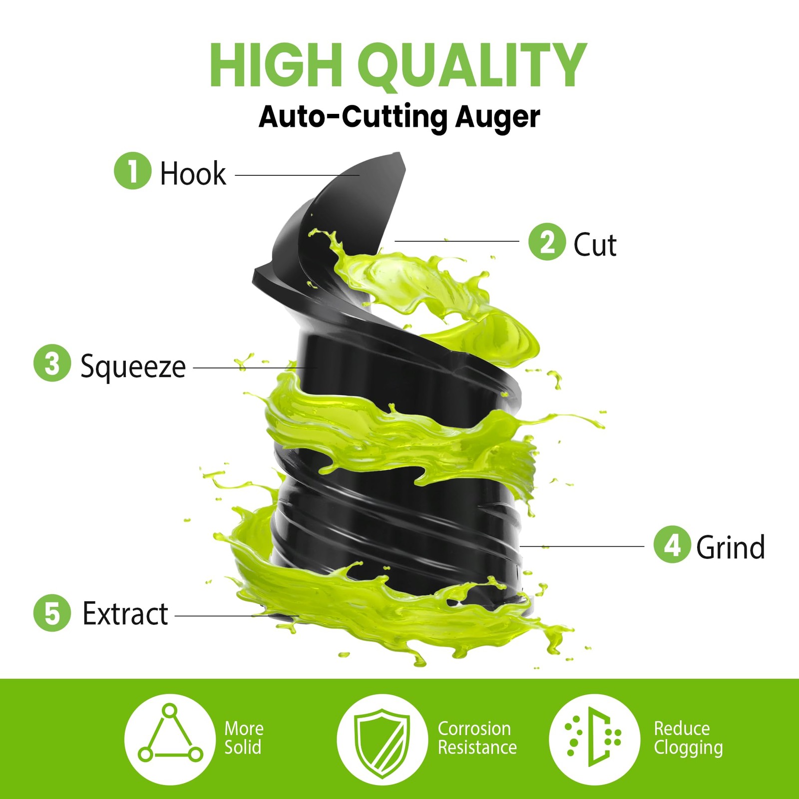 Cold Press Juicer, 6.5" Extra Large Feed Chute Juicer Machines, 350W Slow Mas...