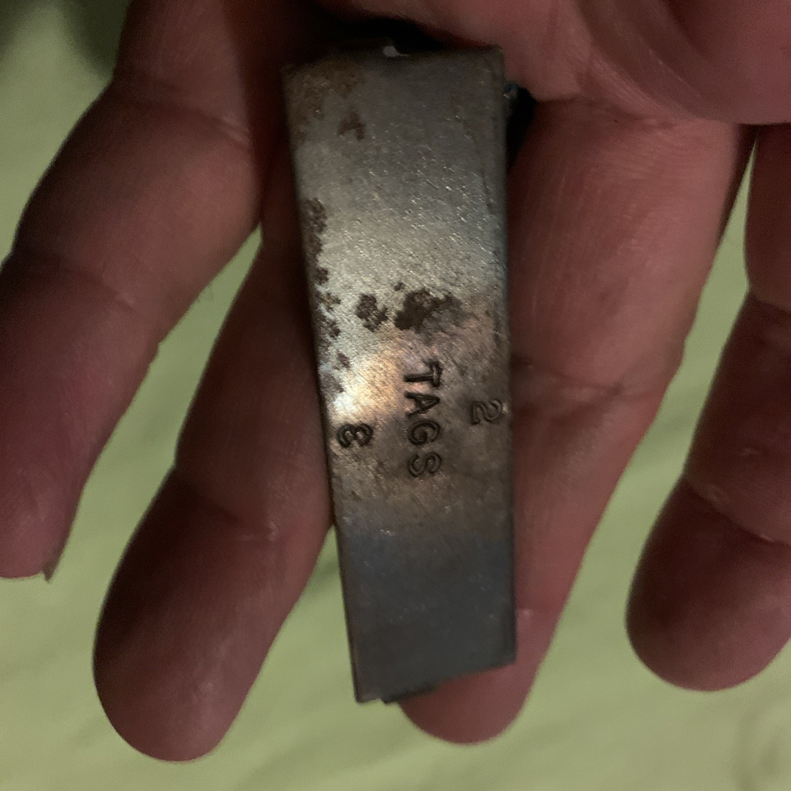 Ww1 Dog Tag And Metal Marker U.S.