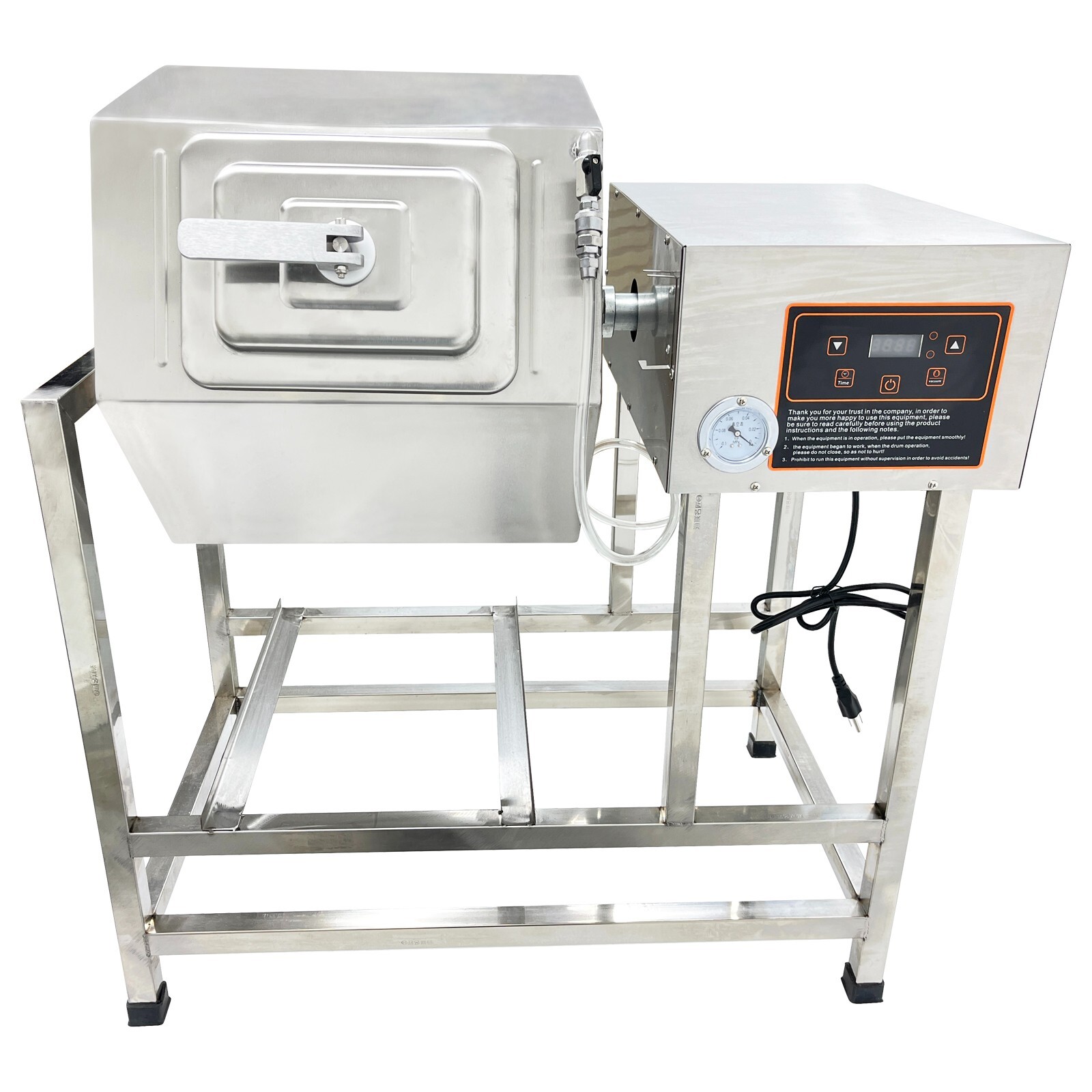 110V Vacuum Tumbler Marinator Meat Vegetable Marinating Machine 70L Food Vacuum