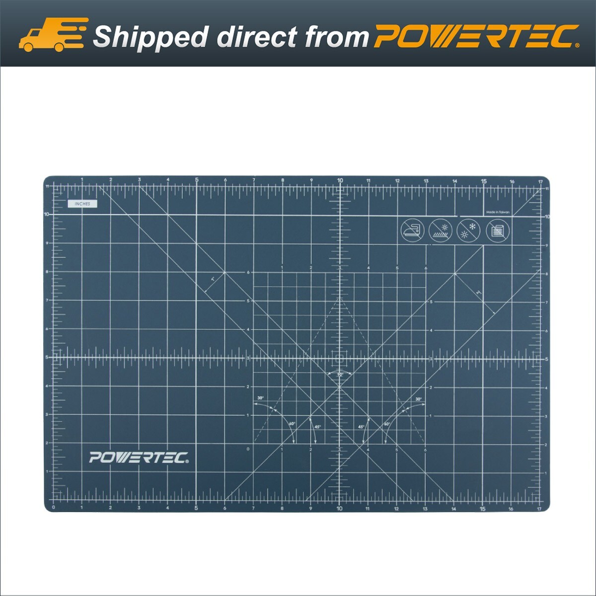 POWERTEC Cutting Mat 12" x 18" x 3 mm Triple Layered (61001)