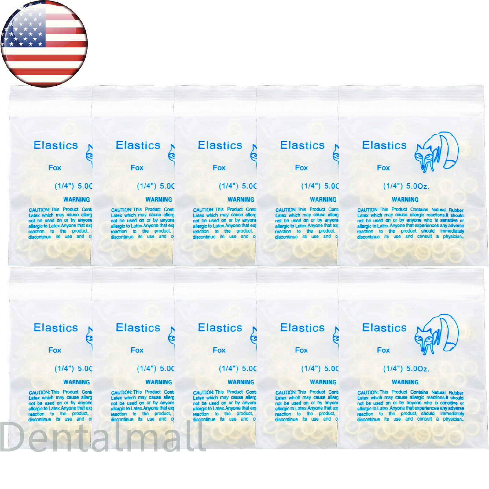 US Dental Orthodontic Rubber Bands Ortho Elastics Latex Braces 3.5 5.0 6.5 OZ