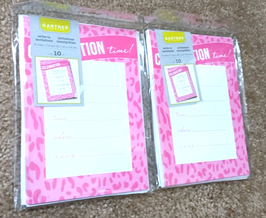 Party Supplies Invitations Lot Baby Shower Birthday Notecard Paper Serving Bowl