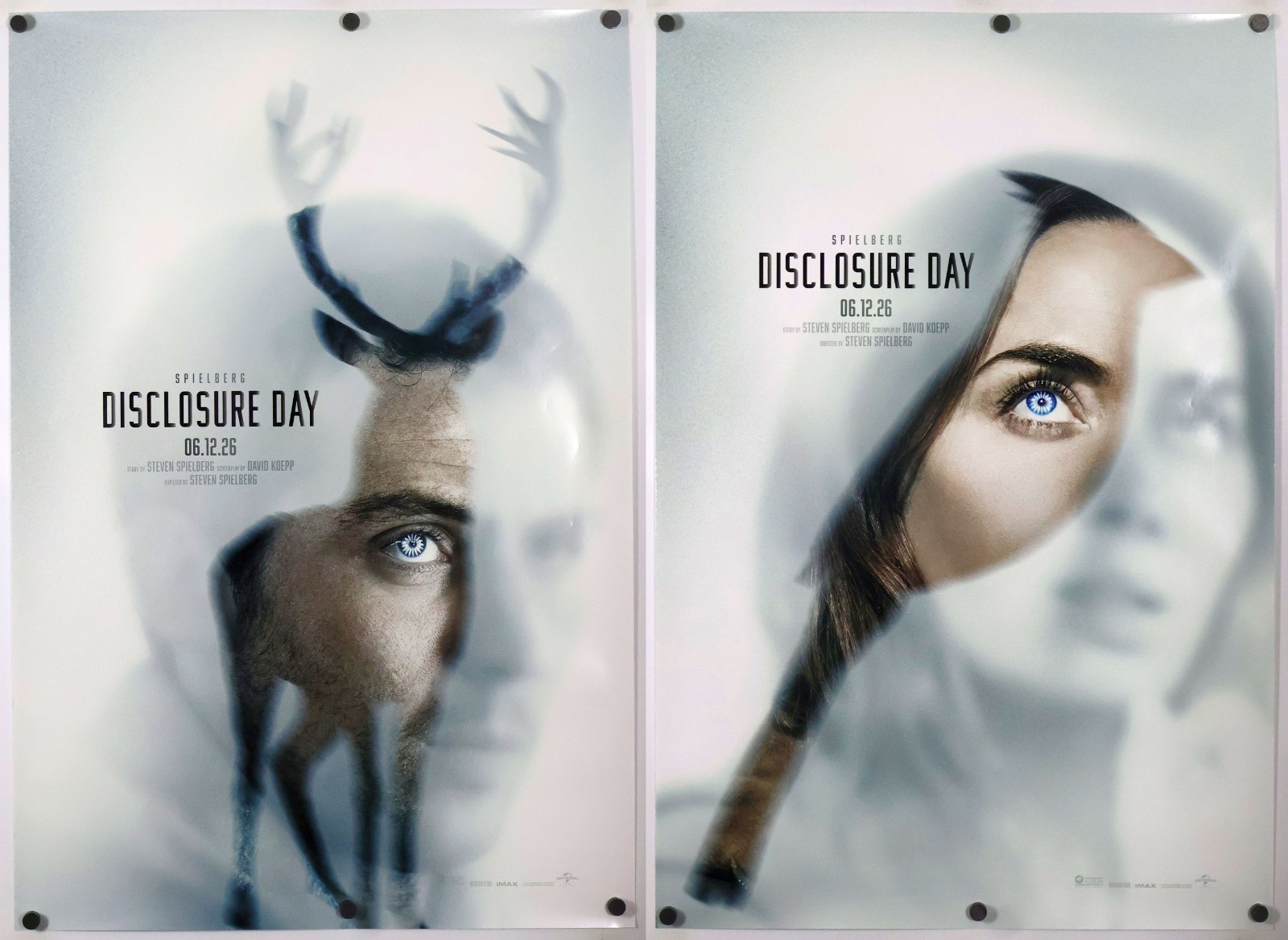 Disclosure Day - original DS movie poster D/S 27x40 2026 Spielberg Adv Set of 2