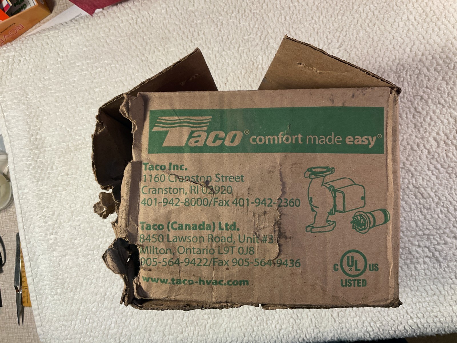 Taco Cartridge Circulator Pump, Cast Iron 005-F2 New In Open Box