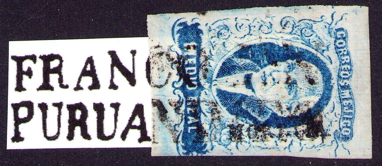 ea05 #1 1/2R Morelia / Puruandiro Sz 978 15pt VF for issue est $60-100 Beautiful