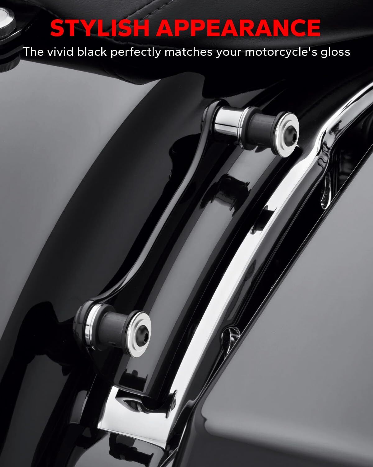 Vivid Black Docking Hardware Kit for Harley Davidson Touring Models 2014-2024