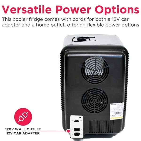Frigidaire, 15 Can/10 Liter Mini Personal Fridge Cooler, Stainless Steel