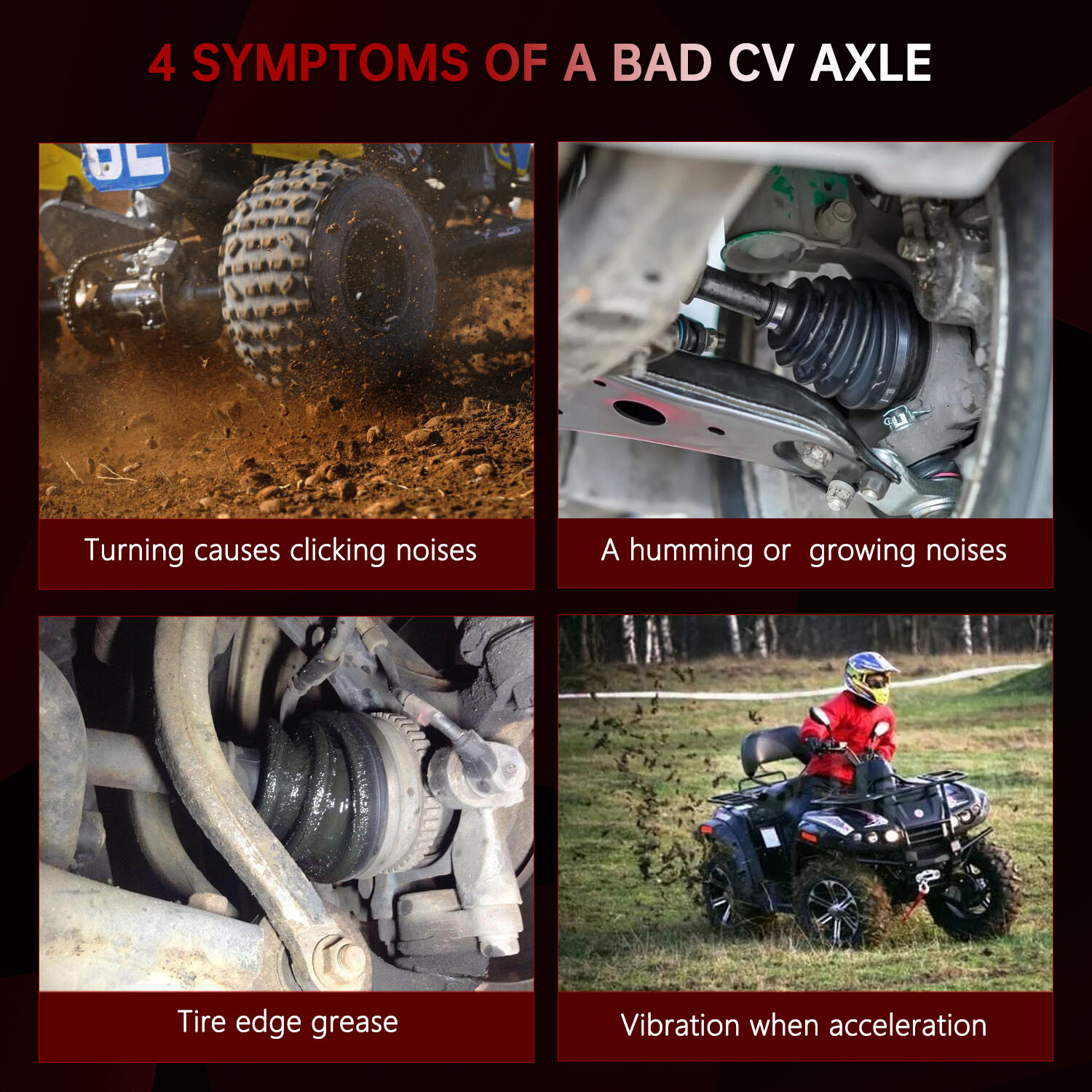 Front Right Left for Polaris Ranger XP 900 2013-2019 2014 2015 CV Axle Shafts