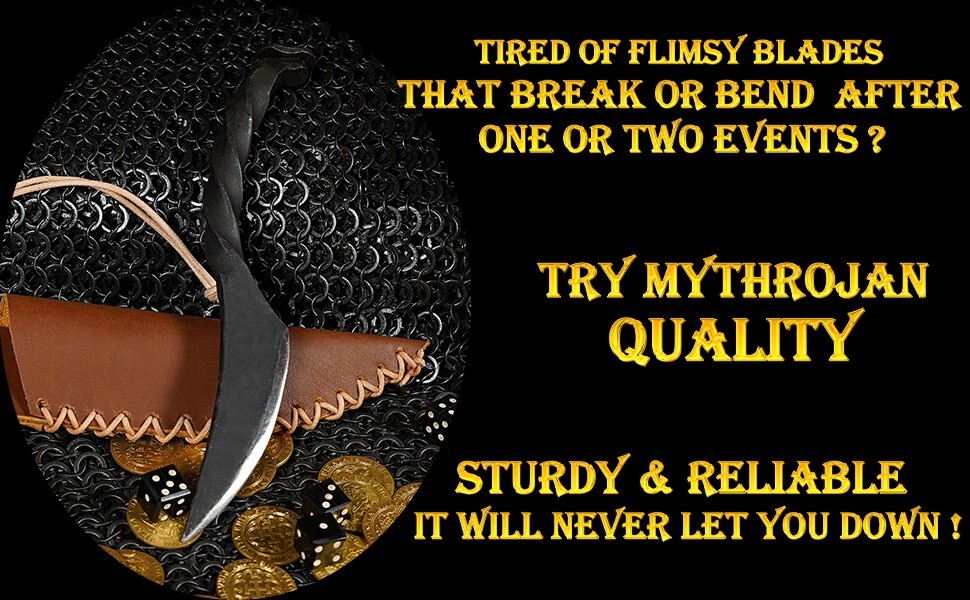 Viking Pocket Knife Twisted Carbon Steel Handle With Handcrafted Leather Sheath