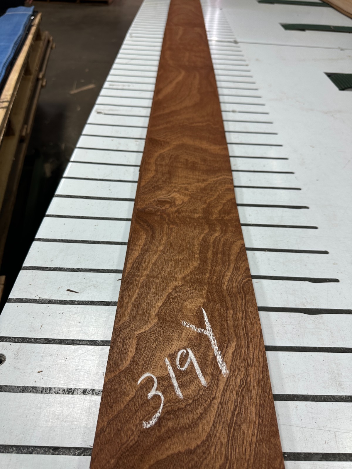 Mahogany Raw Wood Veneer 2 sheets 93'' x 5'' 319Y