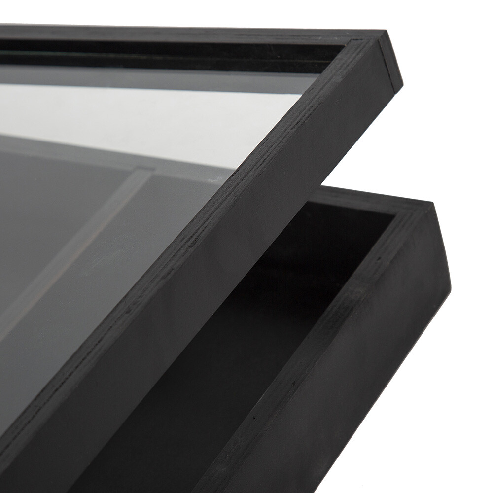 Sports Card Display Case 36 Graded Cards Baseball Wooden Frame UV Protection