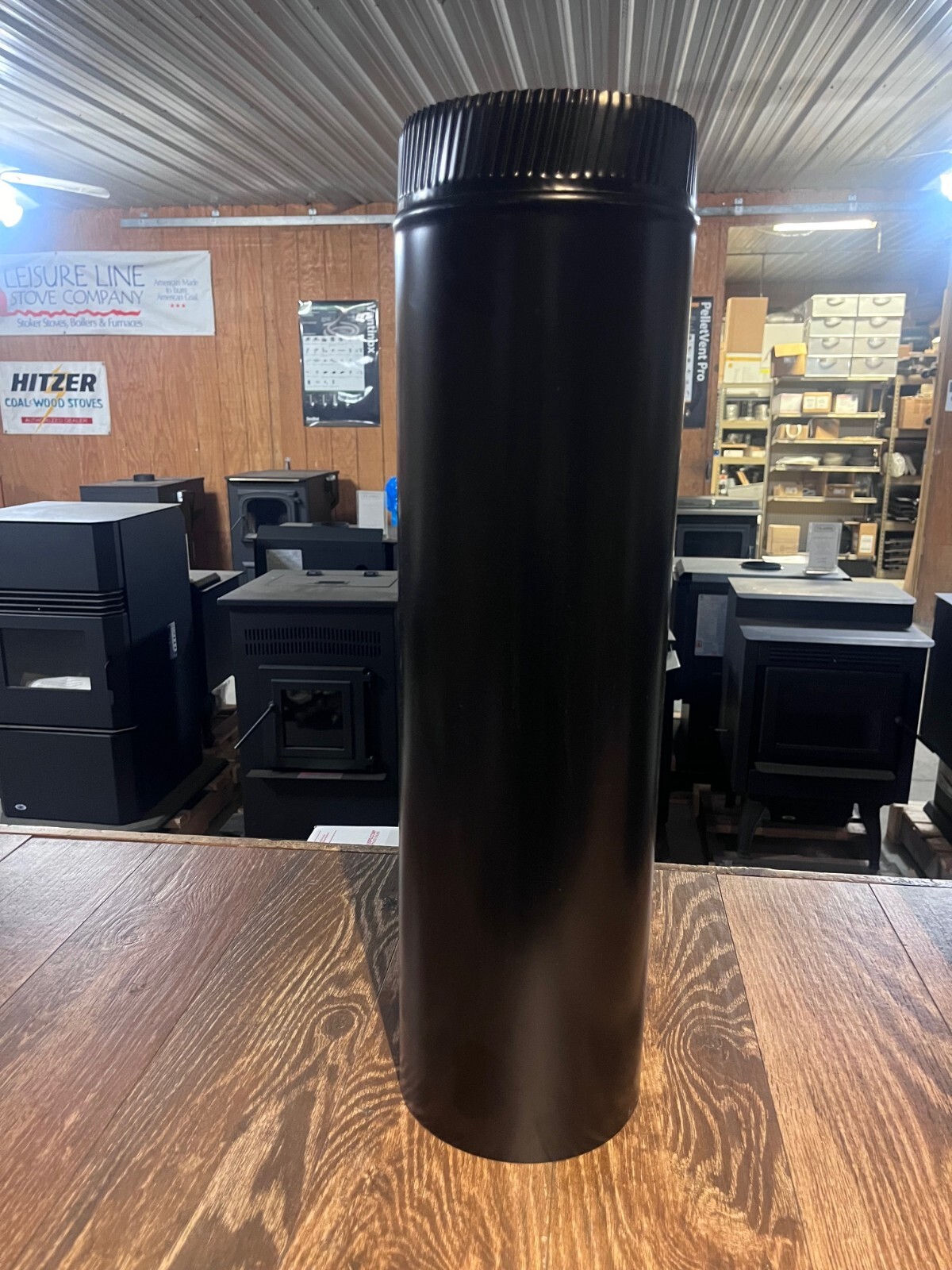 24ga Black Stove Pipe 24" 2ft Length 4" 5" 6" 7" 8" Wood Coal Stove Venting