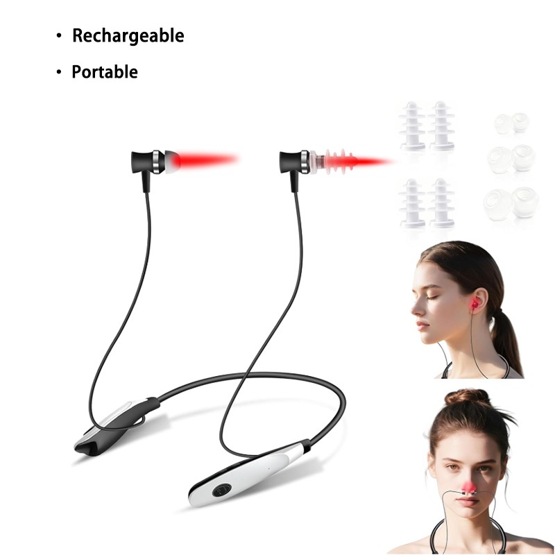 650nm Red Light Therapy for Ears Tinnitus Relief for Ringing Ears Device Earplug