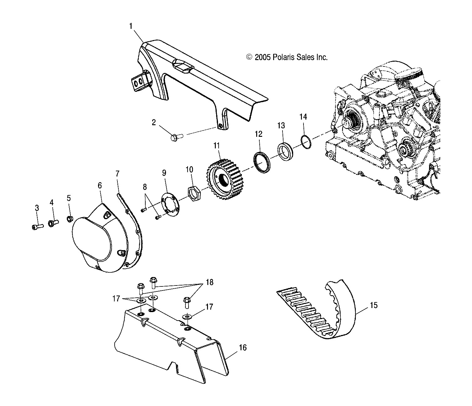 Polaris Drive Belt, for Victory Motorcycles Models, Genuine OEM - 3211088