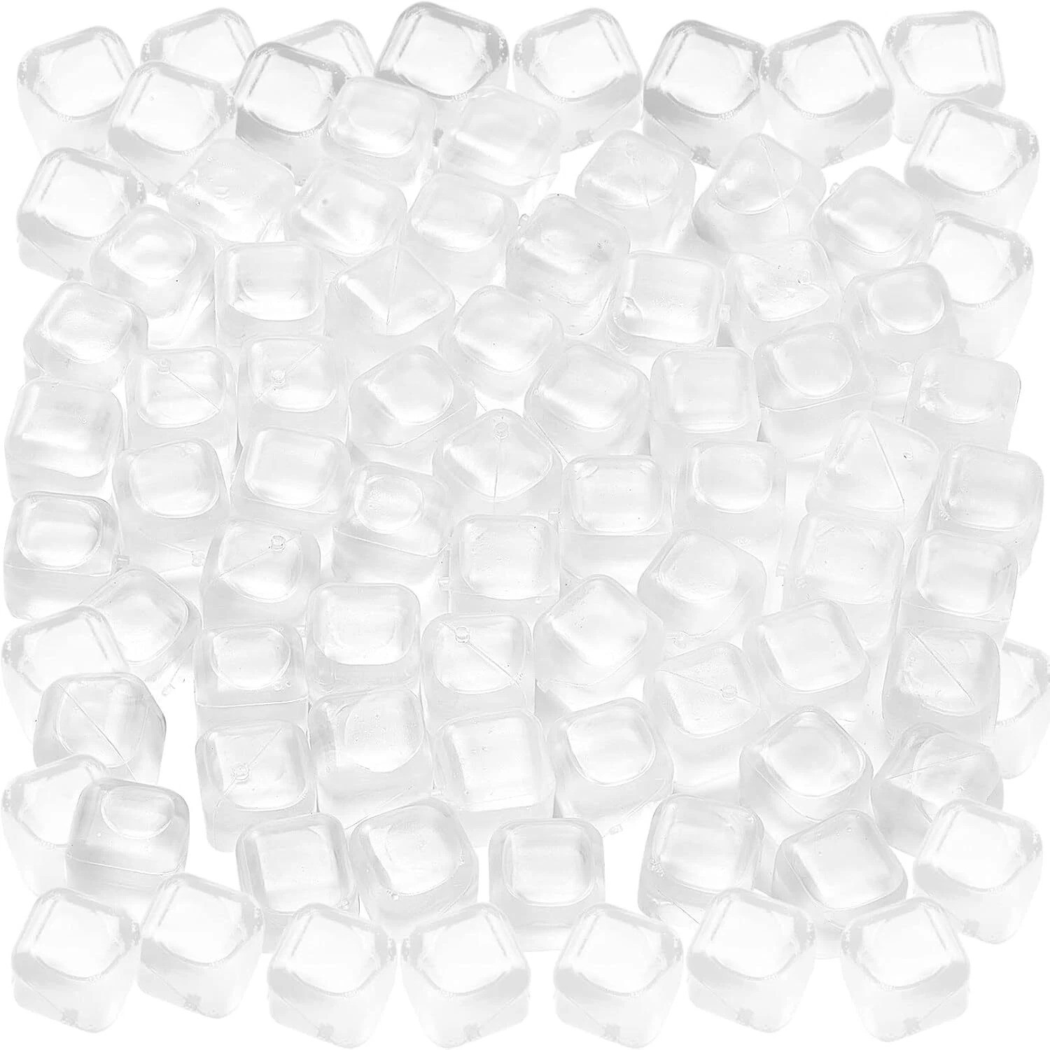 60Pcs Reusable Ice Cubes,Colorful Plastic Ice Cubes,Refreezable Ice Cubes,Non...