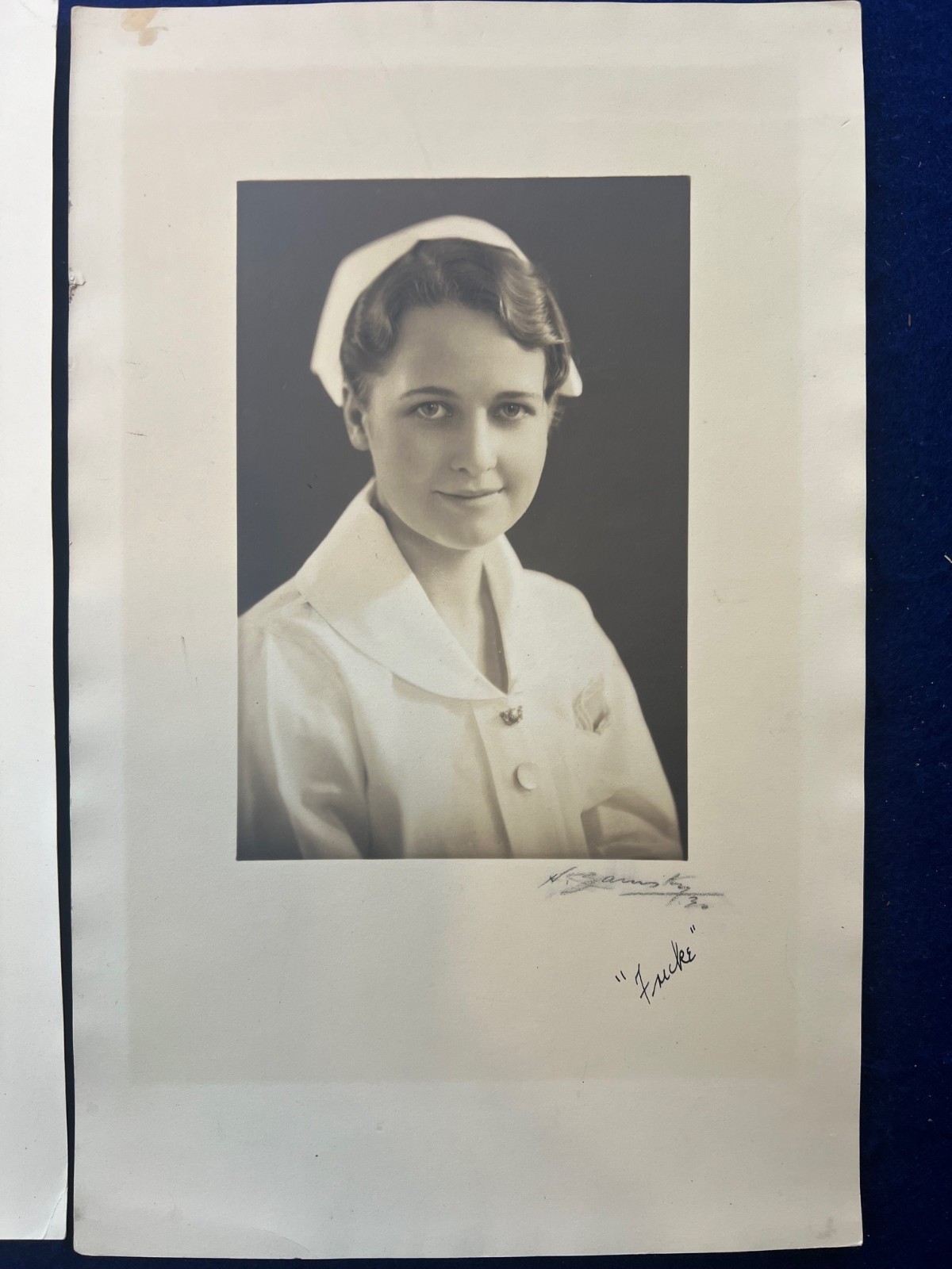 Nice WWI AEF Army Young Nurse Photo Set Signed France Hospital